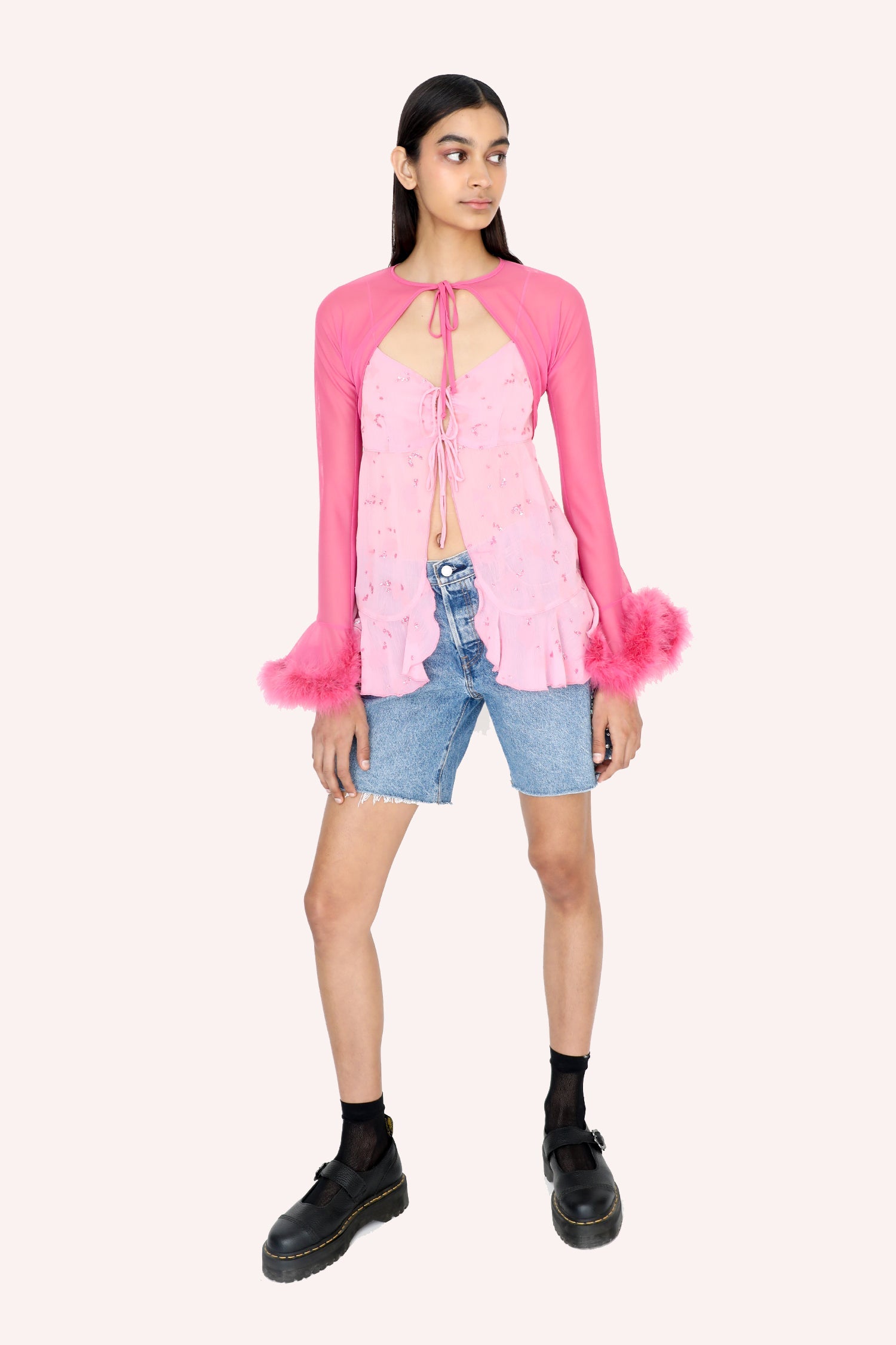 Title: A Magnifique Affair: Delicate Pink Scarf Tie Looks for Women