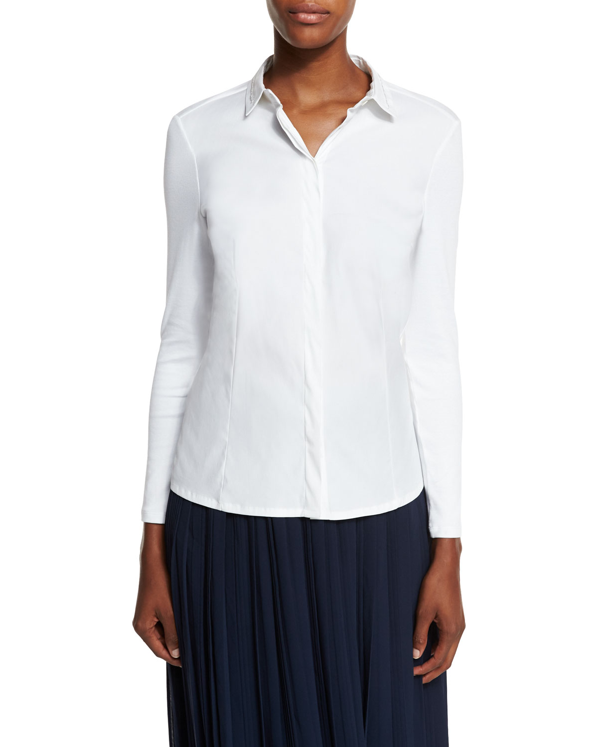 Title: The Aesthetic Appeal of White Button-Down Blouses in Sailor Suits