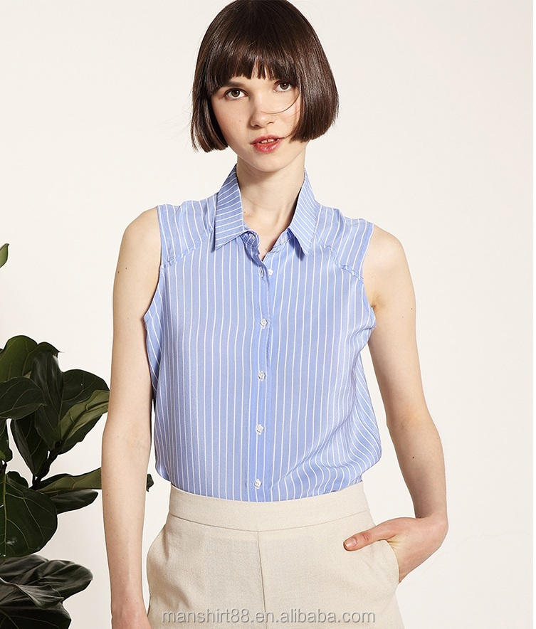 Title: The Stylish and Versatile Blue Striped Shirt with a Plaited Tie: A Fashionable Choice for Women