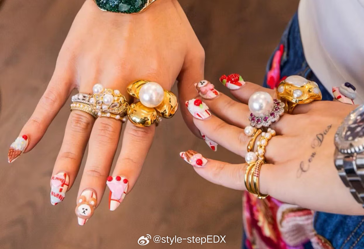 Title: Red Gold Tie Nail Design Trends: A Visual Tour of the Latest Styles