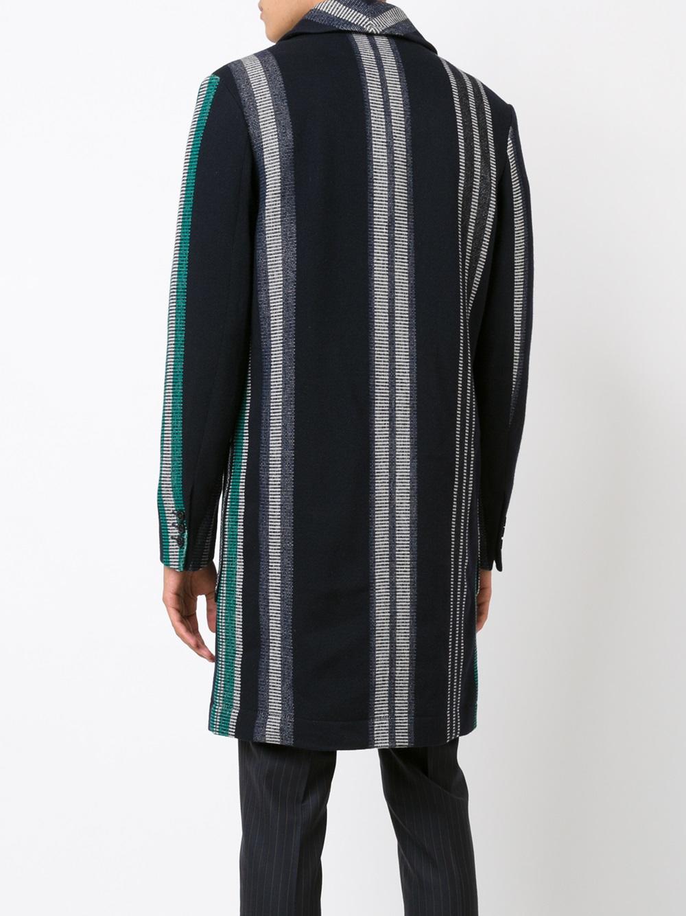 Striped Tie Collar Jacket: A Fashionable Mens Outerwear Piece for the Modern Era