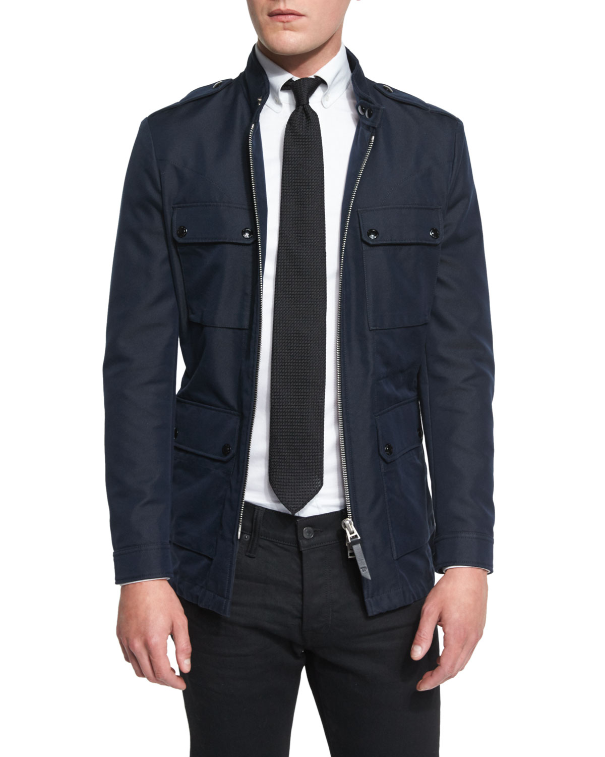 Title: The Art of Matching Suit and Tie: A Guide to Double-Patched Navy Suit Jackets with Ties