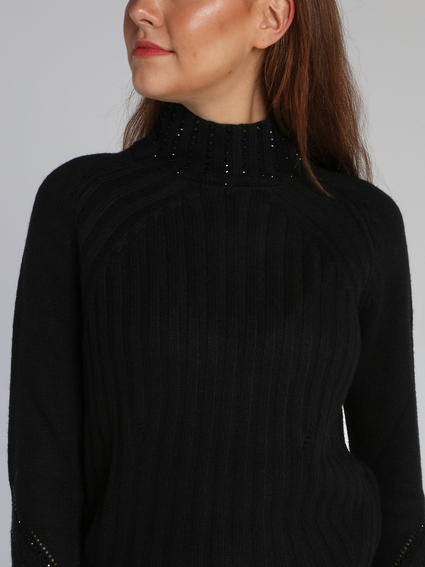 Title: The Elegance of a Black Tie Sweater