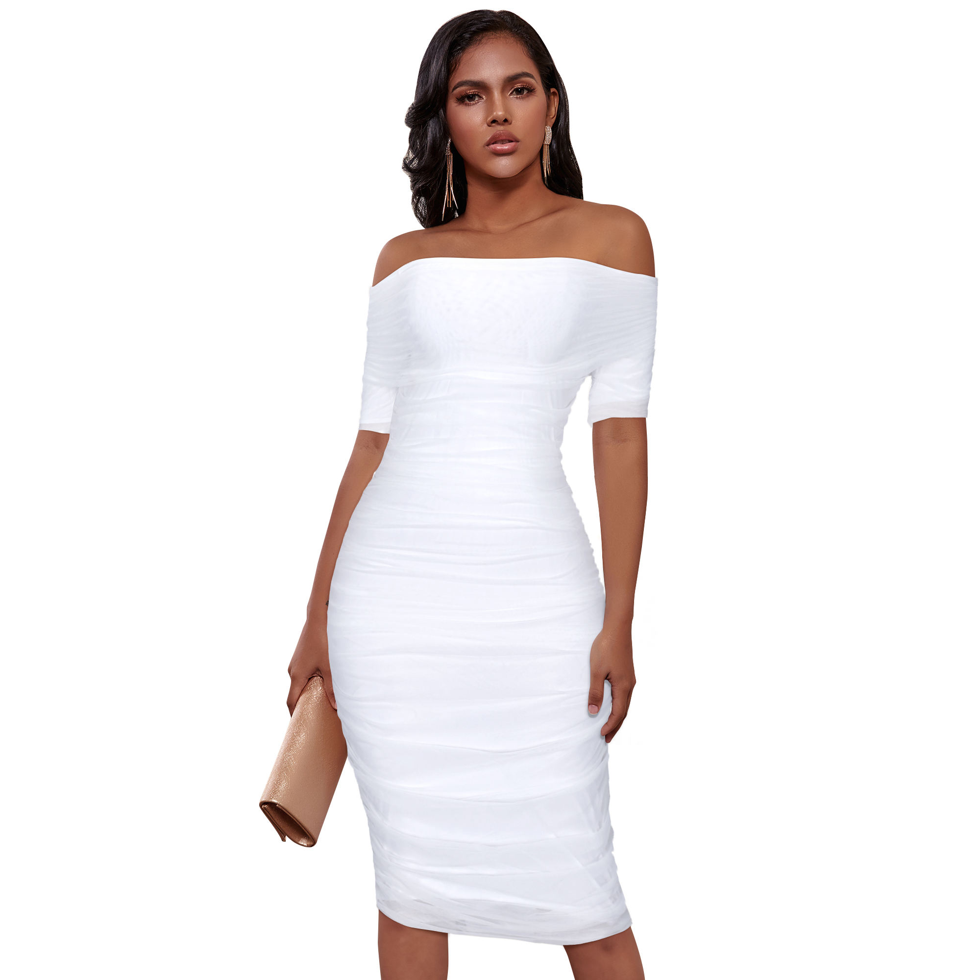 Title: The Subtle Beauty of a White Tie Neckline Dress