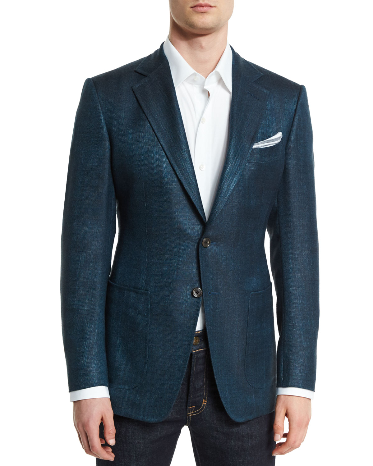 Title: Robinsons Non-Iron, Anti-Wrinkle Suit with Leather Tie and Collar