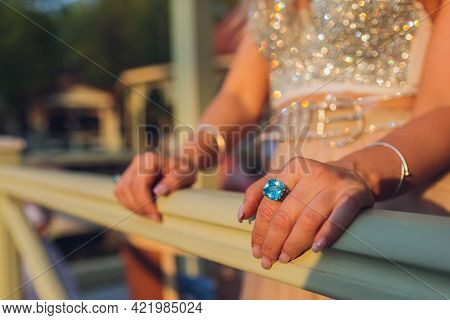 The Unique Charm of a Woman Leading with a Ribbon