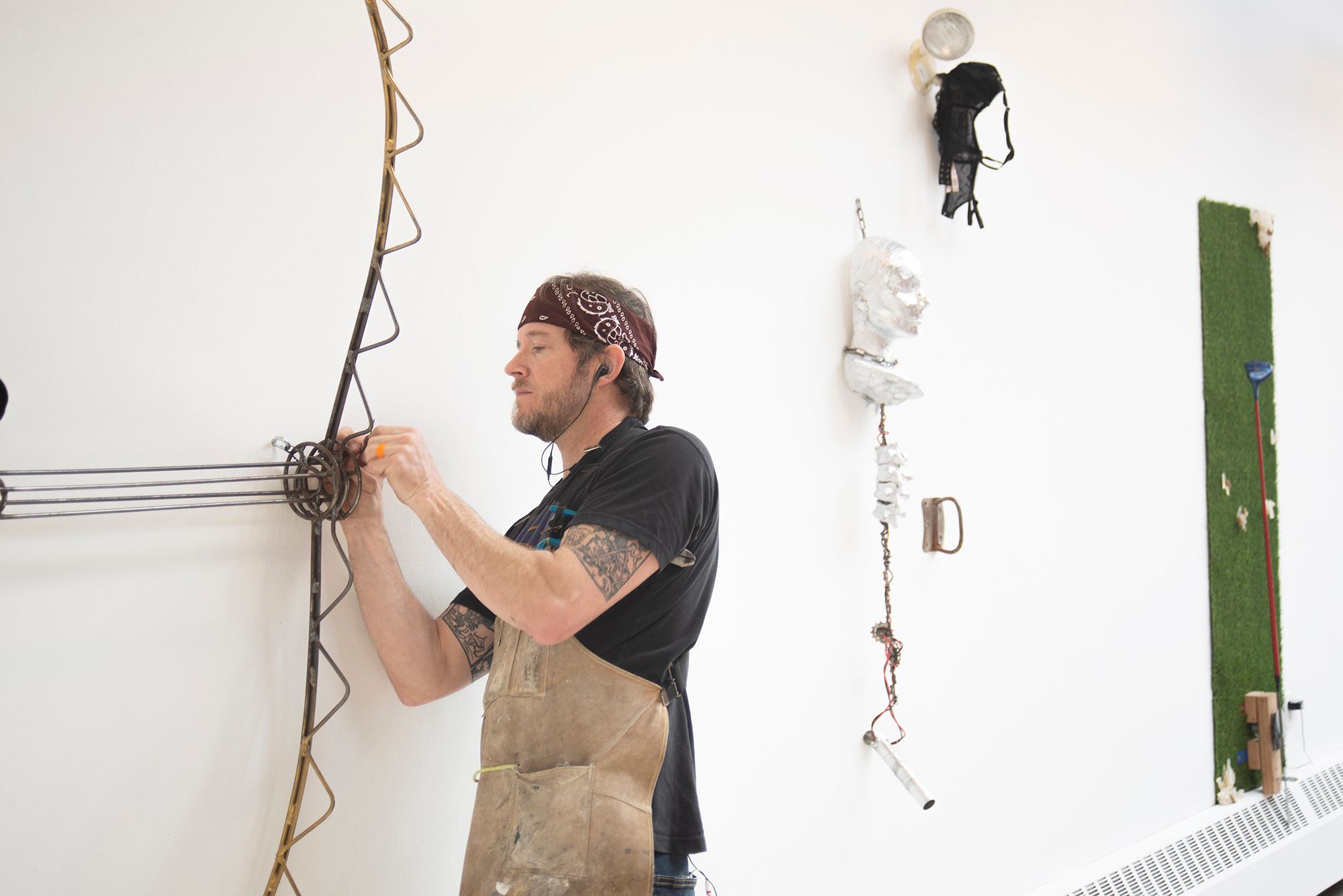 The Art of Tie Hanging on Wall